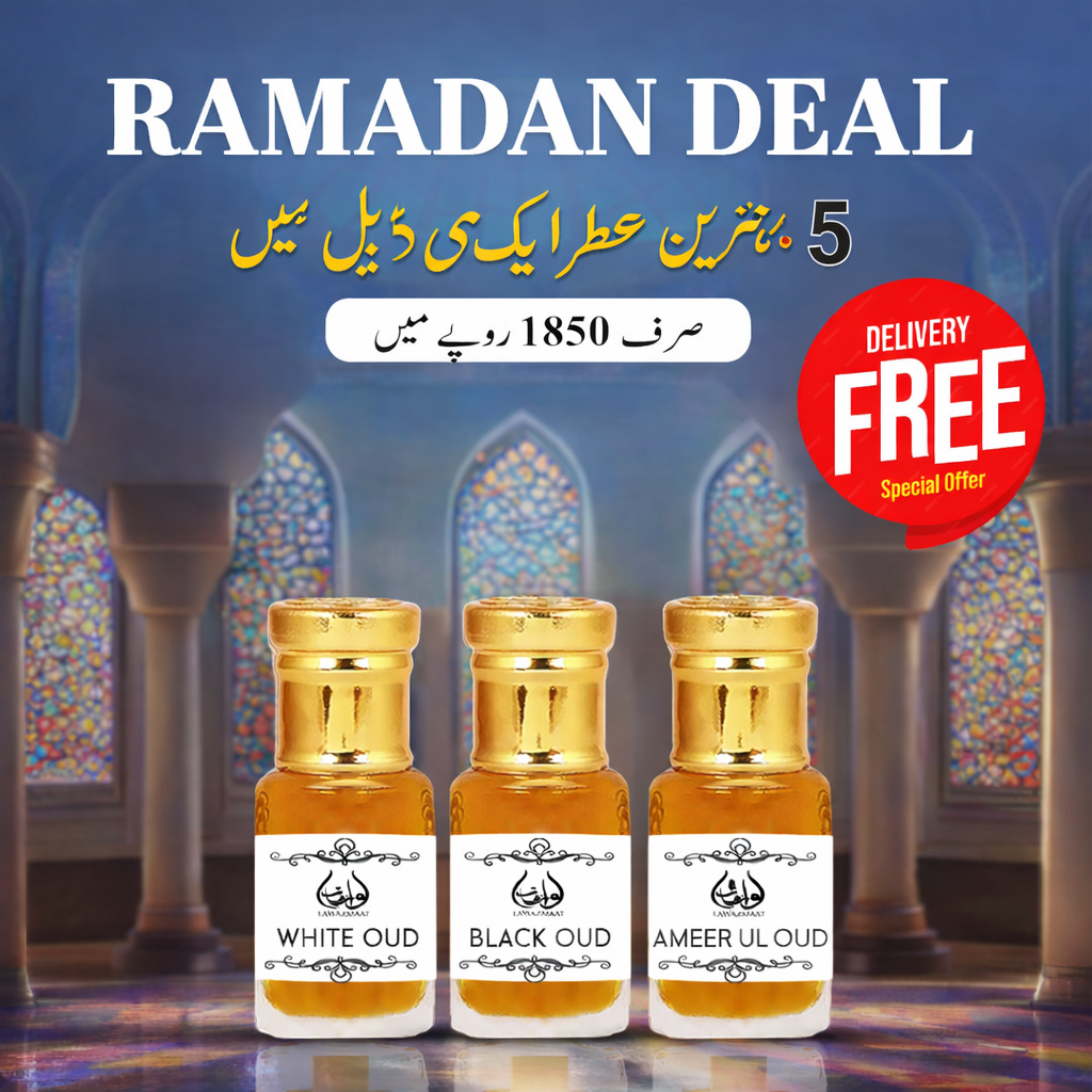 Premium Attar Deal of Three – White Oud, Black Oud & Ameer Ul Oud